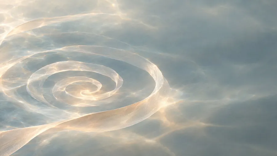 Soft spiral of light on water